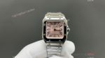 CLF Cartier Santos Purple/Pink/Red Face SS Band Swiss Quartz Movement 27*34.5*7.4mm Watch